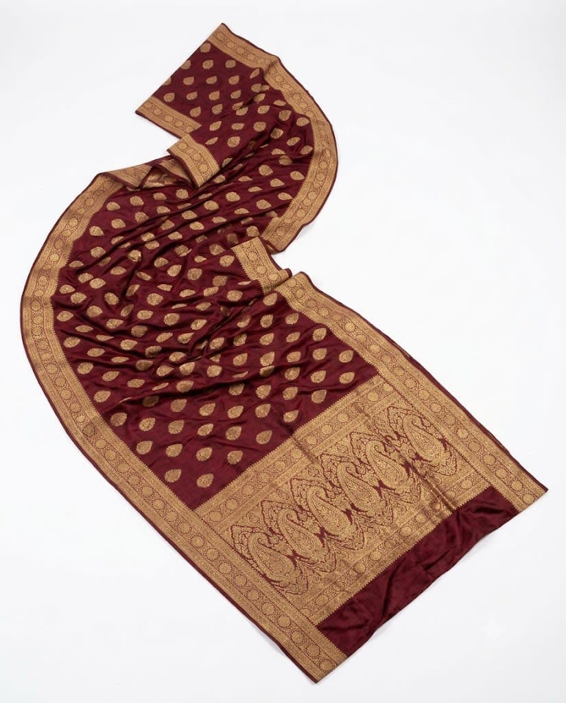 Royal Maroon Banarasi Silk Saree - sarees by The Dhaaga Tales